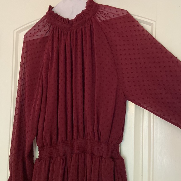 Wine colored dress by Mud Pie size large - Picture 2 of 4